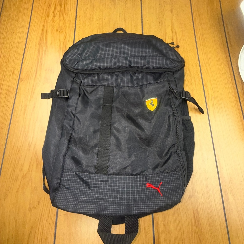 Puma Ferrari Scuderia Lifestyle Backpack Black Red 075151 02 OSFA